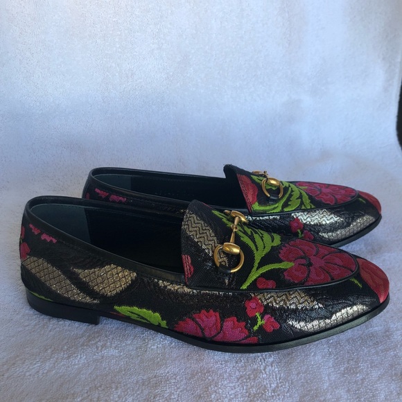 gucci brocade loafers